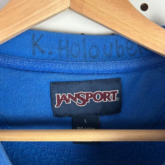 Kentucky Wildcats Crewneck Large Stitched Logo Blue Sweatshirt Vintage Jansport - Picture 6 of 7